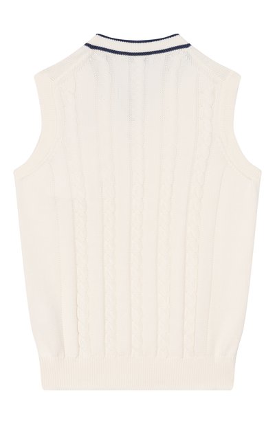 Хлопковый жилет BRUNELLO CUCINELLI кремового цвета по цене 49950 руб., арт. B2873817TC, фото 2 Хлопковый жилет BRUNELLO CUCINELLI, арт. B2873817TC, фото 2