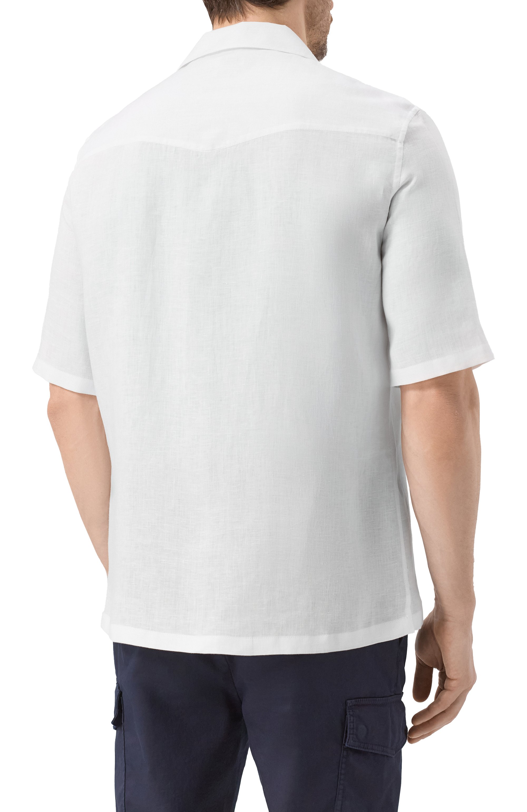 Льняная рубашка BRUNELLO CUCINELLI, арт. MM6840615, фото 4