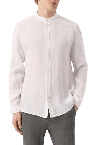 Льняная рубашка TRANSIT белого цвета по цене 36100 руб., арт. CFUTRZV311, фото 3 Льняная рубашка TRANSIT, арт. CFUTRZV311, фото 3