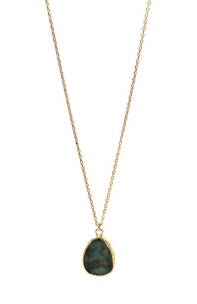 Подвеска на цепочке HANKA_IN темно-зеленого цвета по цене 16100 руб., арт. KAR-LG63-EMER-0.5M, фото 3 Подвеска на цепочке HANKA_IN, арт. KAR-LG63-EMER-0.5M, фото 3