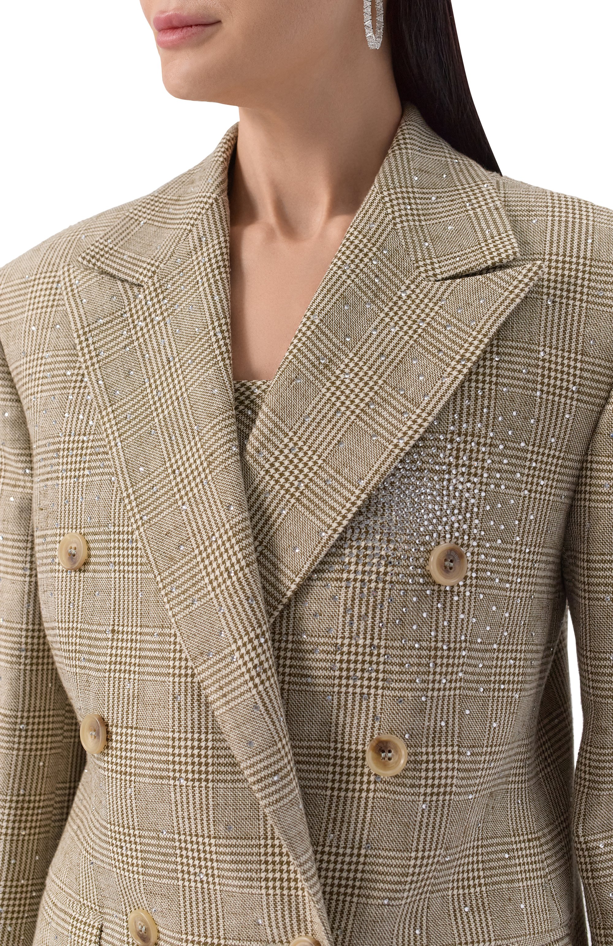 Жакет из вискозы и хлопка с отделкой стразами GIUSEPPE DI MORABITO, арт. 04SSJA112C 04427, фото 5