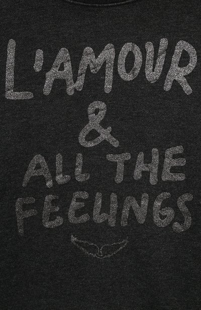Свитшот ZADIG AND VOLTAIRE темно-серого цвета по цене 13350 руб., арт. X60214, фото 3 Свитшот ZADIG AND VOLTAIRE, арт. X60214, фото 3