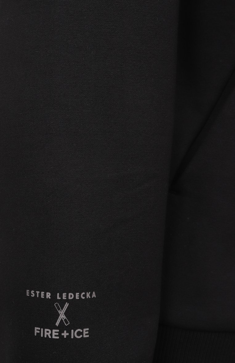 Женский хлопковая толстовка BOGNER FIRE+ICE черного цвета, арт. 84833697 | Фото 6 (Длина (для топов): Стандартные; Рукава: Длинные; Женское Кросс-КТ: Кардиган-одежда; Материал подклада: Хлопок; Материал внешний: Хлопок; Стили: Спорт-шик)