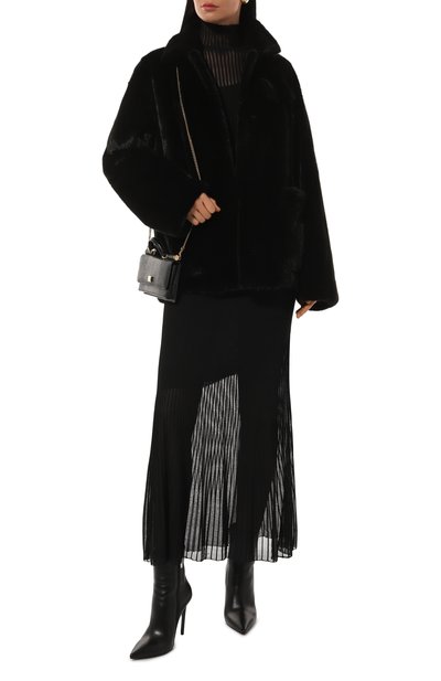 Шуба из норки BONANNA черного цвета по цене 1050000 руб., арт. МШН002Ч, фото 2 Шуба из норки BONANNA, арт. МШН002Ч, фото 2