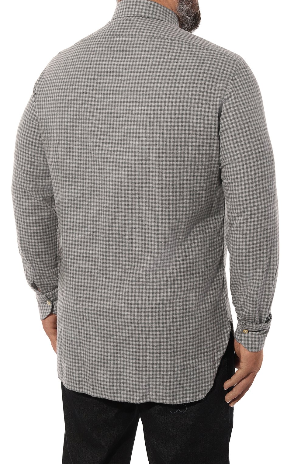 Хлопковая рубашка KITON, арт. UCIH0864302/47-50, фото 4