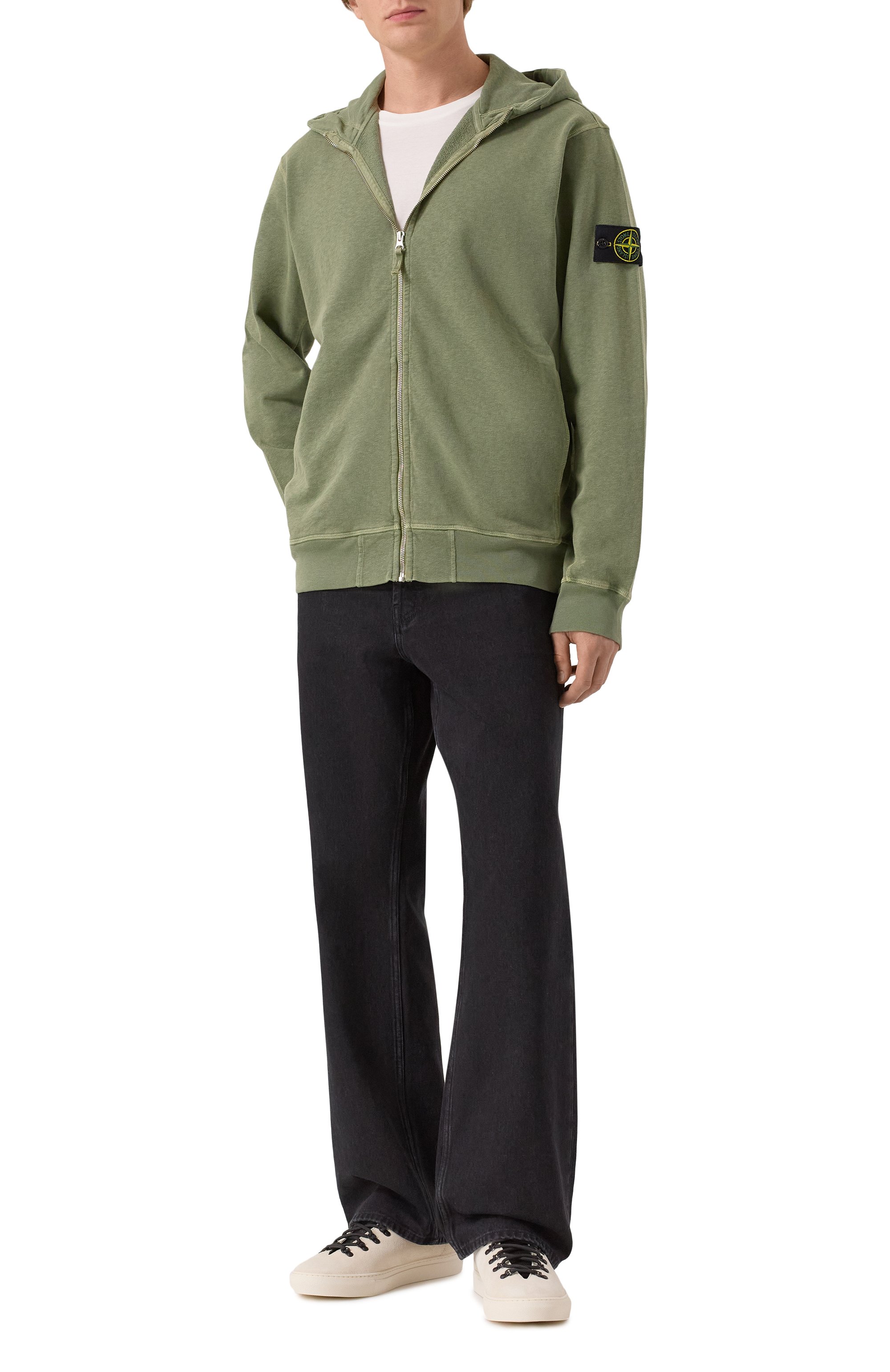 Замшевые кеды STONE ISLAND кремового цвета по цене 49150 руб., арт. K1SFWS10020-S0172, фото 2 Замшевые кеды STONE ISLAND, арт. K1SFWS10020-S0172, фото 2