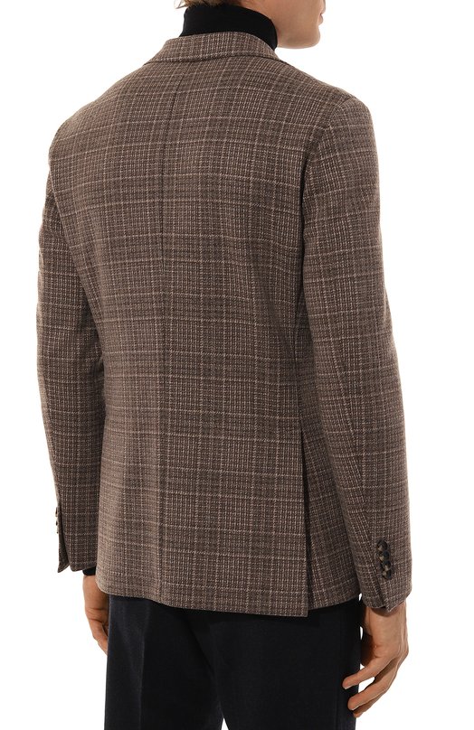 Пиджак из хлопка и шерсти Sartoria Latorre JD74/JG051 Коричневый  JD74/JG051 Фото 6