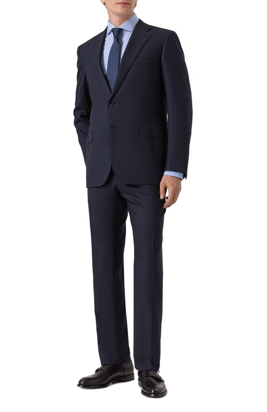 Шерстяной костюм Brioni RA0024/PBA49 Синий  RA0024/PBA49 Фото 2