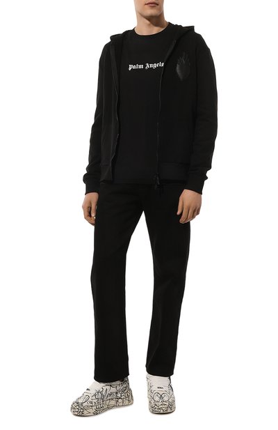 Кожаные кеды kosa NAKED WOLFE, арт. K0SA/BLACK SCRIBBLE, фото 2