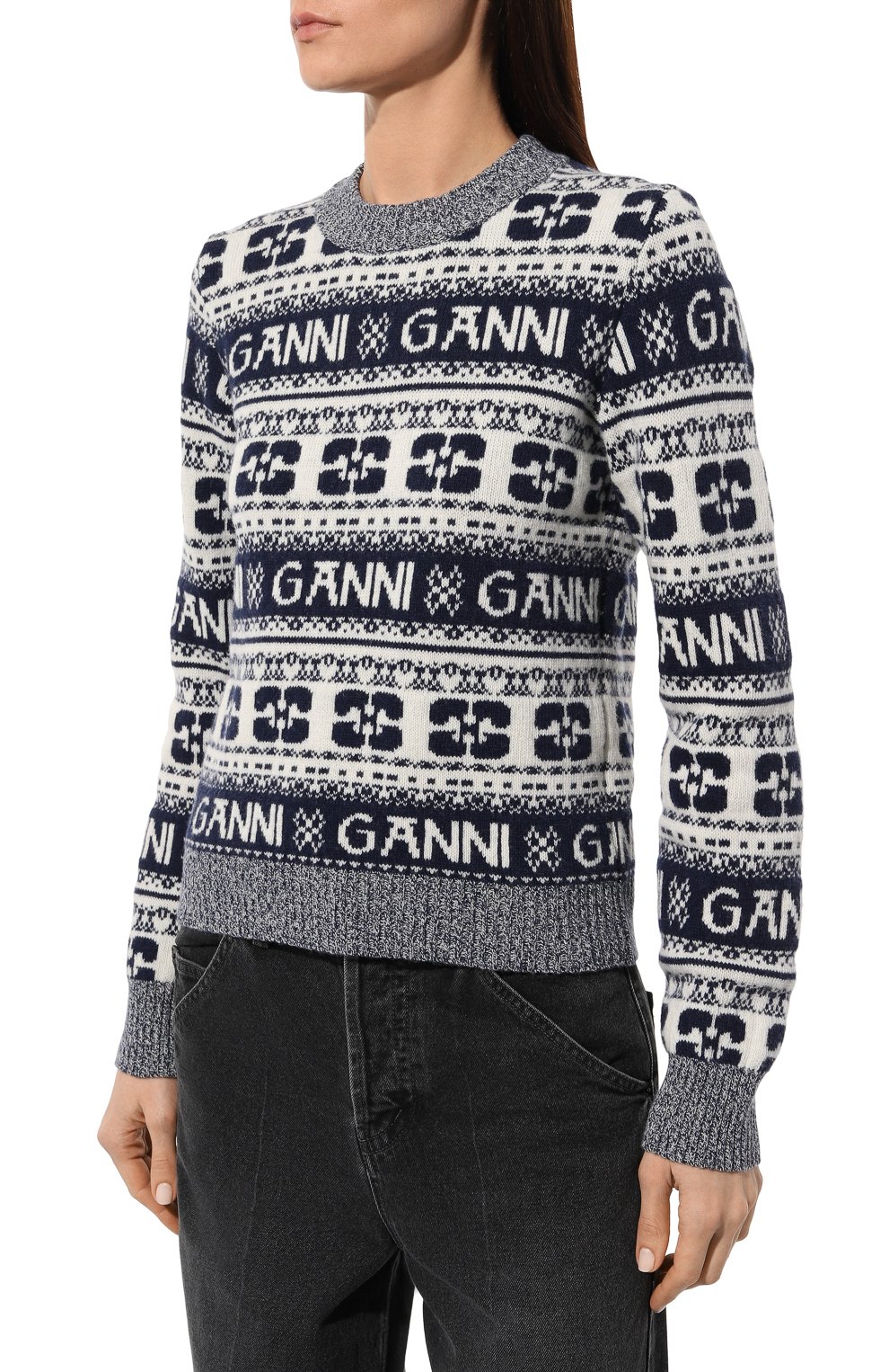 Шерстяной свитер GANNI, арт. K2094, фото 3