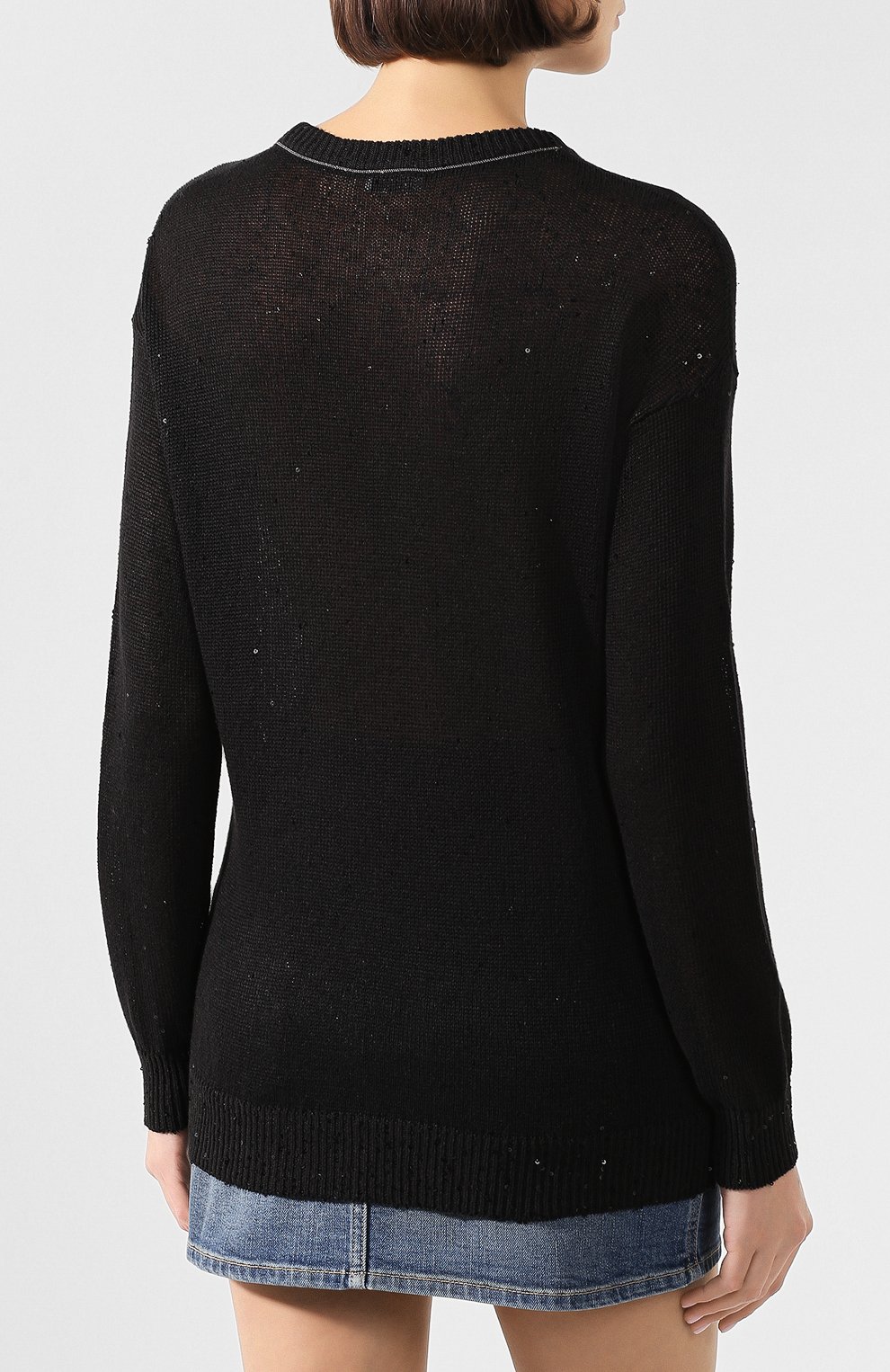 Свитер из смеси льна и шелка BRUNELLO CUCINELLI, арт. M10550200, фото 4