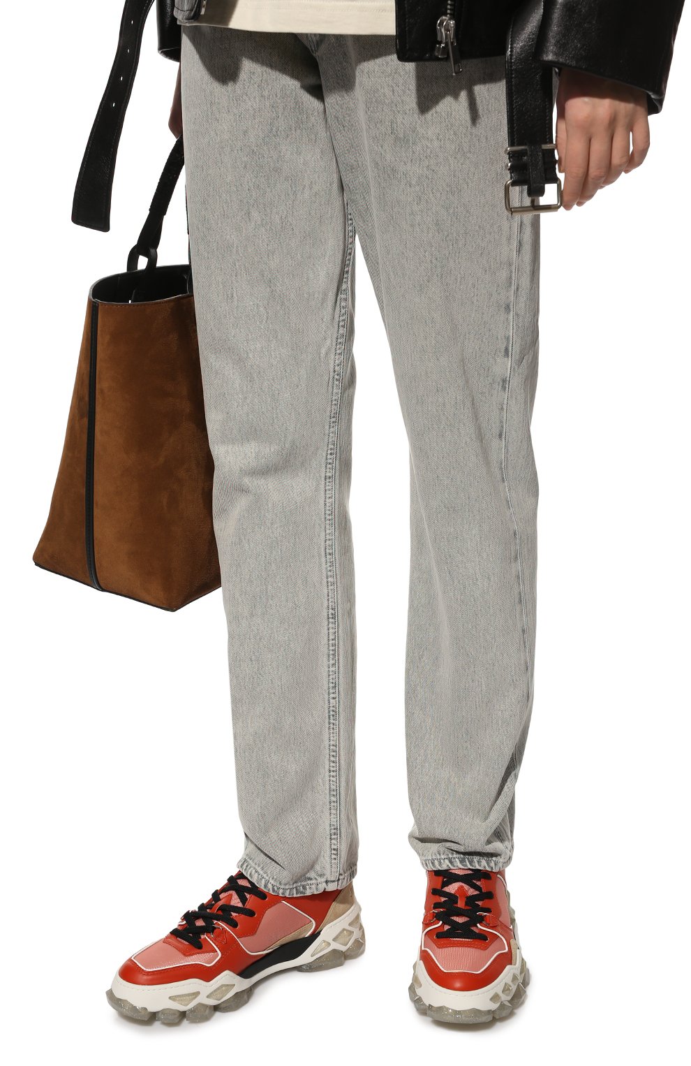 Комбинированные кроссовки diamond x trainer JIMMY CHOO, арт. DIAMOND X TRAINER/F QZA, фото 3