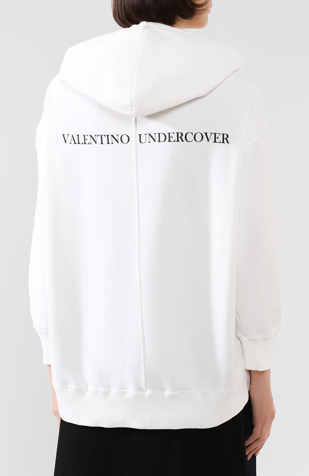 Хлопковое худи VALENTINO белого цвета по цене 195000 руб., арт. SB0MF04G52P, фото 4 Хлопковое худи VALENTINO, арт. SB0MF04G52P, фото 4