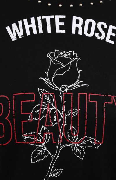 Хлопковая футболка REDVALENTINO черного цвета по цене 36050 руб., арт. WR3MG11B/61S, фото 5 Хлопковая футболка REDVALENTINO, арт. WR3MG11B/61S, фото 5