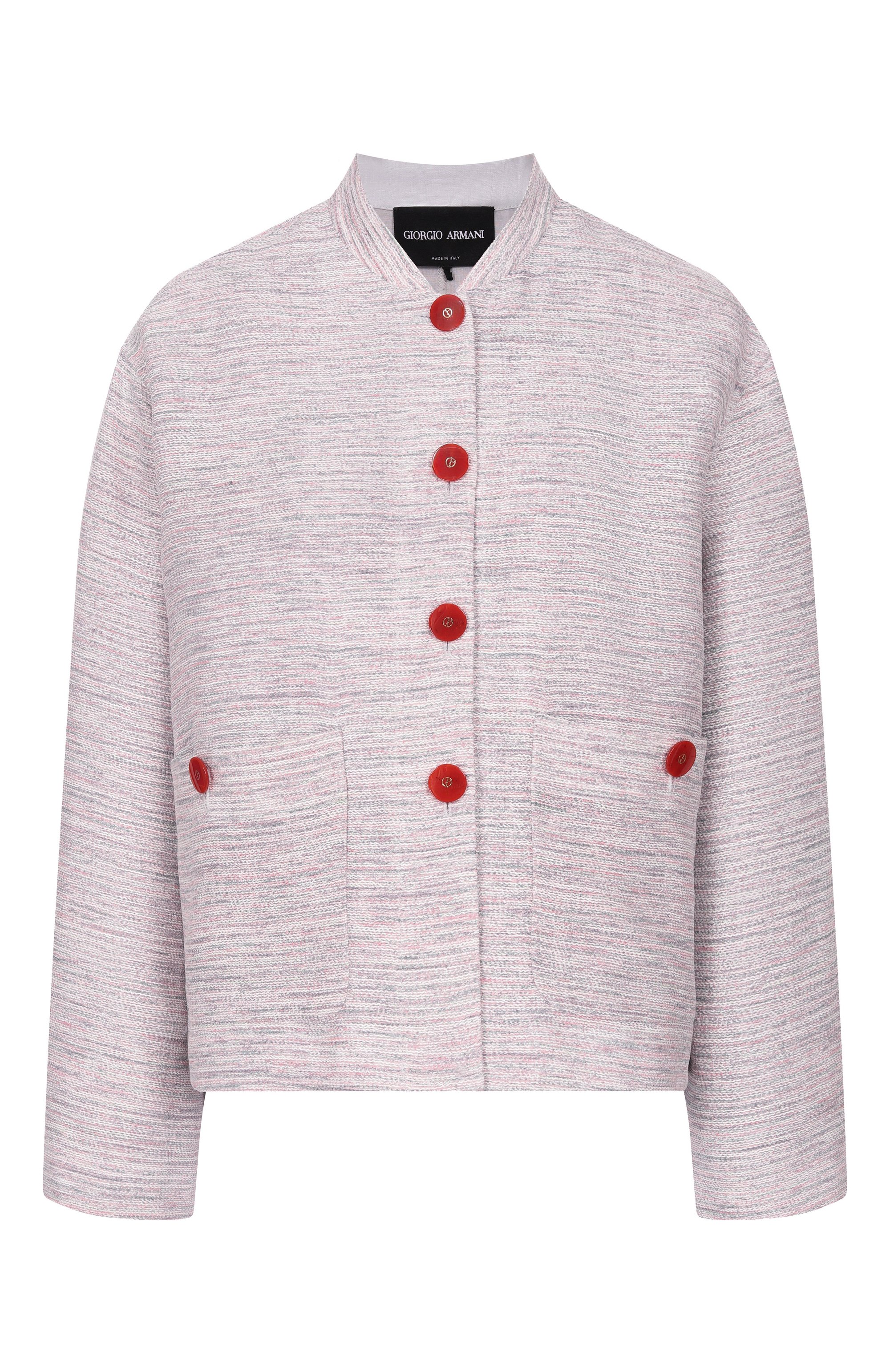 Жакет из вискозы и шелка GIORGIO ARMANI разноцветного цвета по цене 329000 руб., арт. GW002960/TE20207, фото 1 Жакет из вискозы и шелка GIORGIO ARMANI, арт. GW002960/TE20207, фото 1