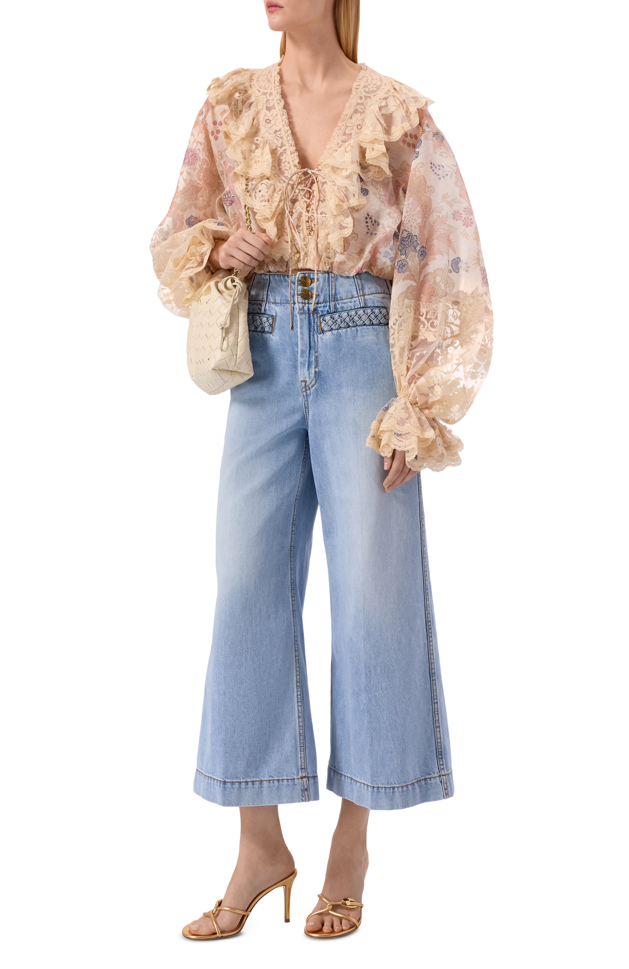 Джинсы resort ZIMMERMANN голубого цвета по цене 115500 руб., арт. 2726PRS262, фото 2 Джинсы resort ZIMMERMANN, арт. 2726PRS262, фото 2