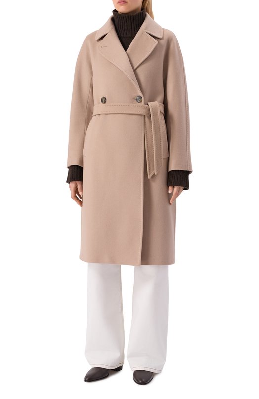 Кашемировое пальто Weekend Max Mara CASCIA Бежевый  CASCIA Фото 3