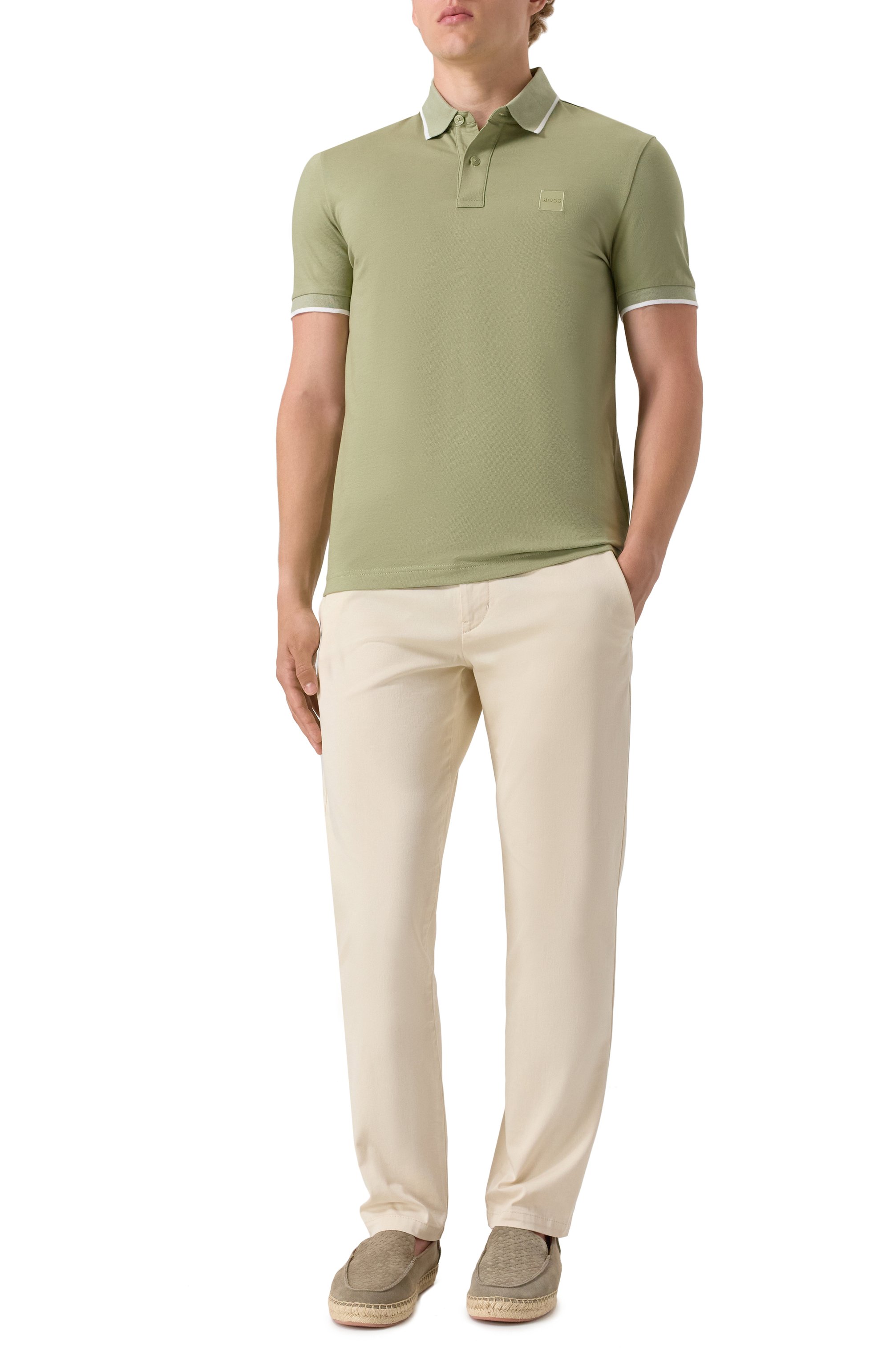 Хлопковое поло BOSS ORANGE, арт. 50507699, фото 2