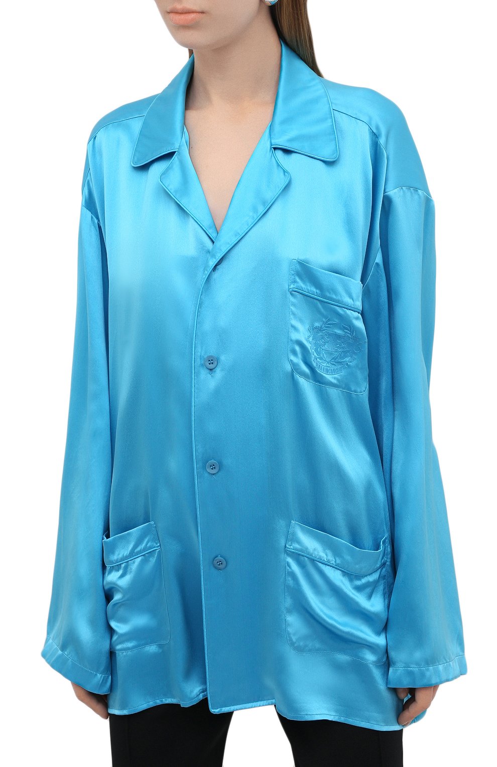 Атласная рубашка BALENCIAGA, арт. 658184/TKN01, фото 3