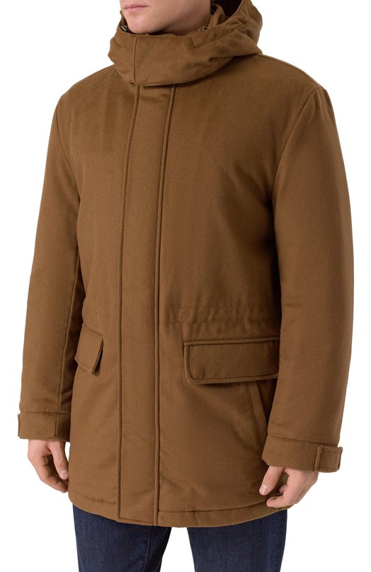 Парка из шерсти и кашемира 12 STOREEZ 127502 Коричневый  127502 Фото 3