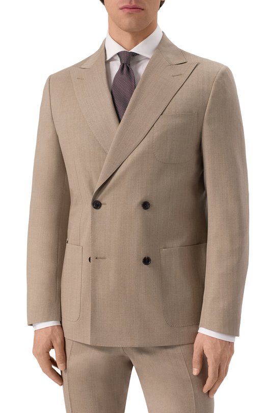 Шерстяной костюм Corneliani 25X009-2517447_SET Бежевый  25X009-2517447_SET Фото 3