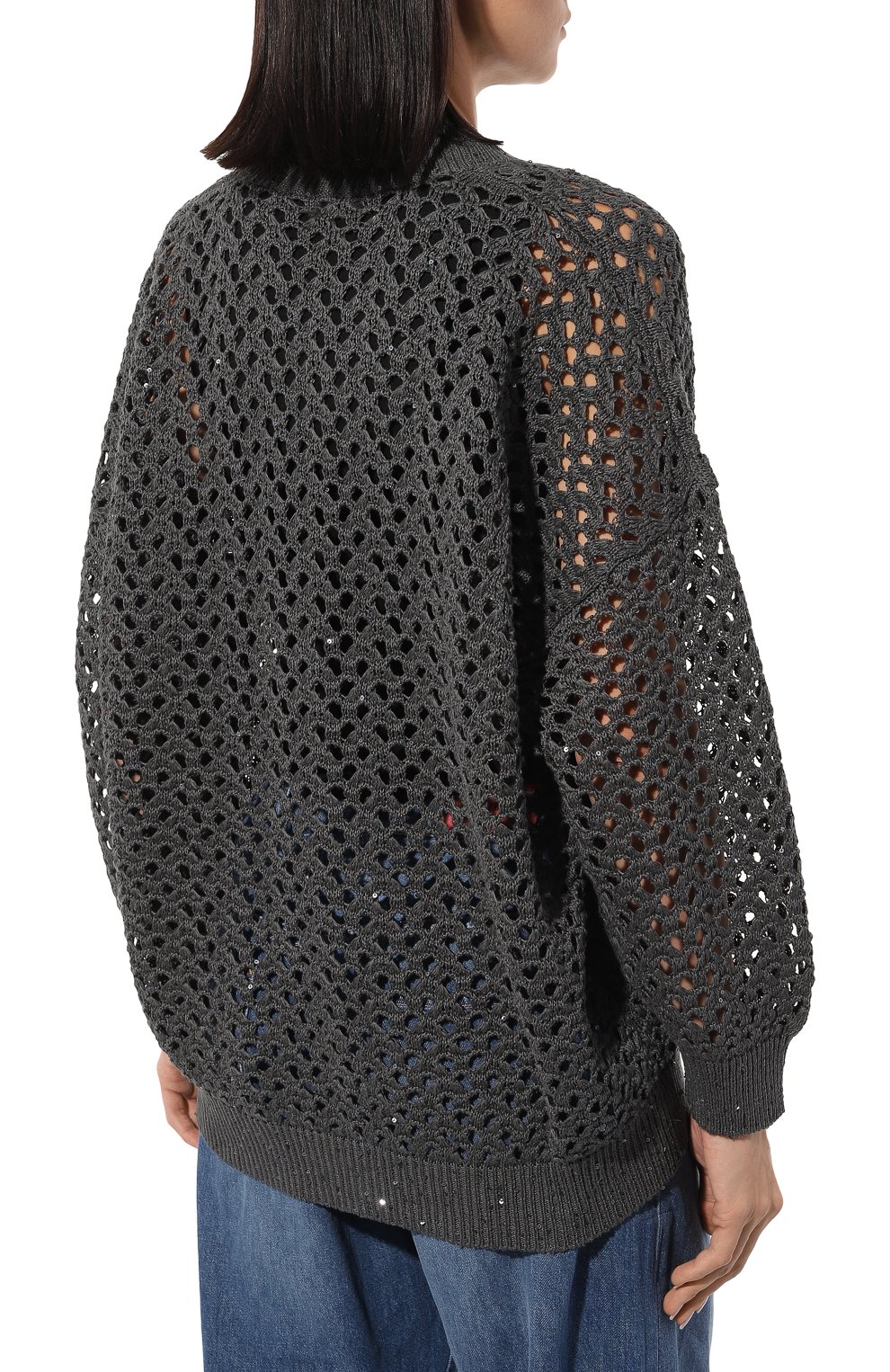 Кардиган из хлопка и льна BRUNELLO CUCINELLI, арт. M70572206, фото 4