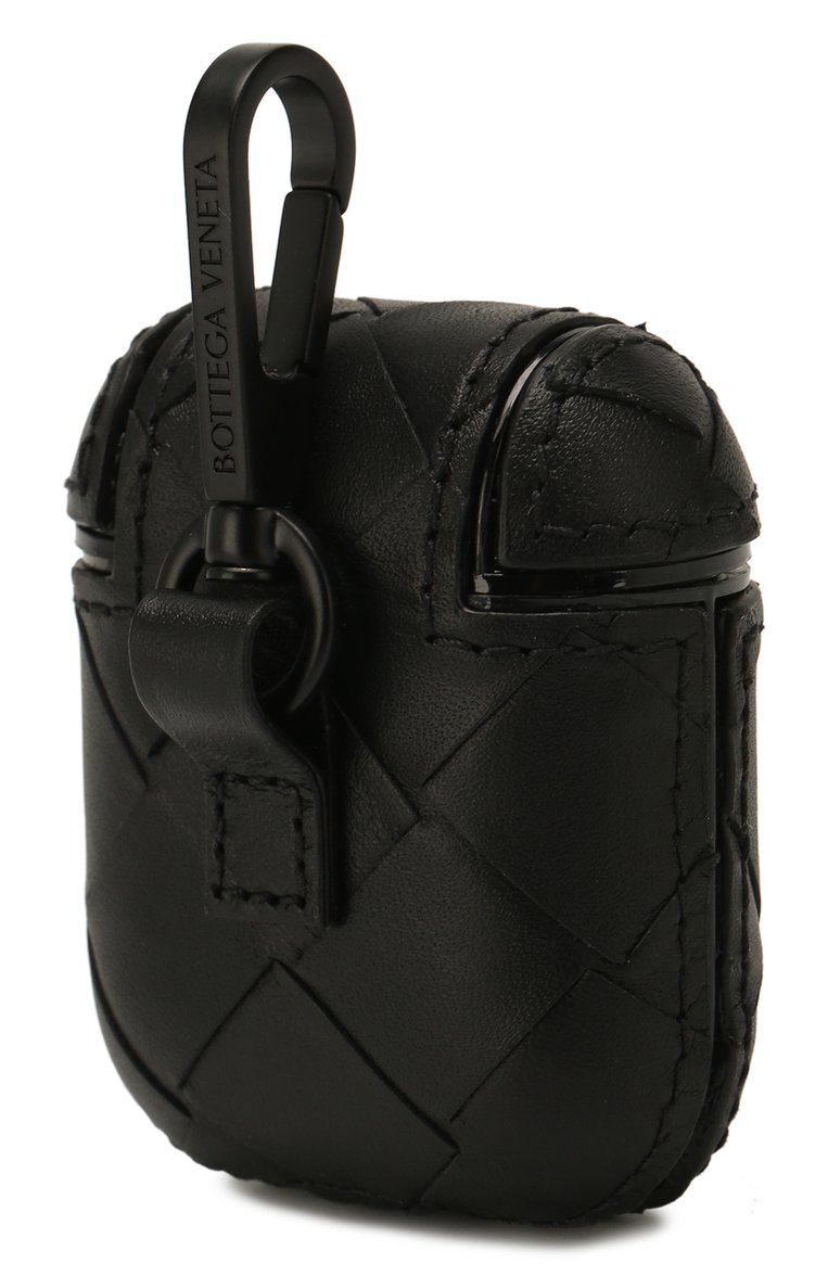 Кожаный чехол для airpods BOTTEGA VENETA черного цвета, арт. 610263/VCPQ0 | Фото 2 (Женское Кросс-КТ: Кожа AirPods; Региональные ограничения белый список (Axapta Mercury): RU, Не проставлено; Материал: Натуральная кожа; Нос: Не проставлено)