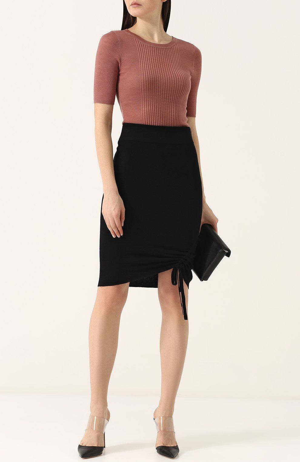 Приталенный шерстяной топ с коротким рукавом ALEXANDERWANG.T, арт. 4K481035M8, фото 2