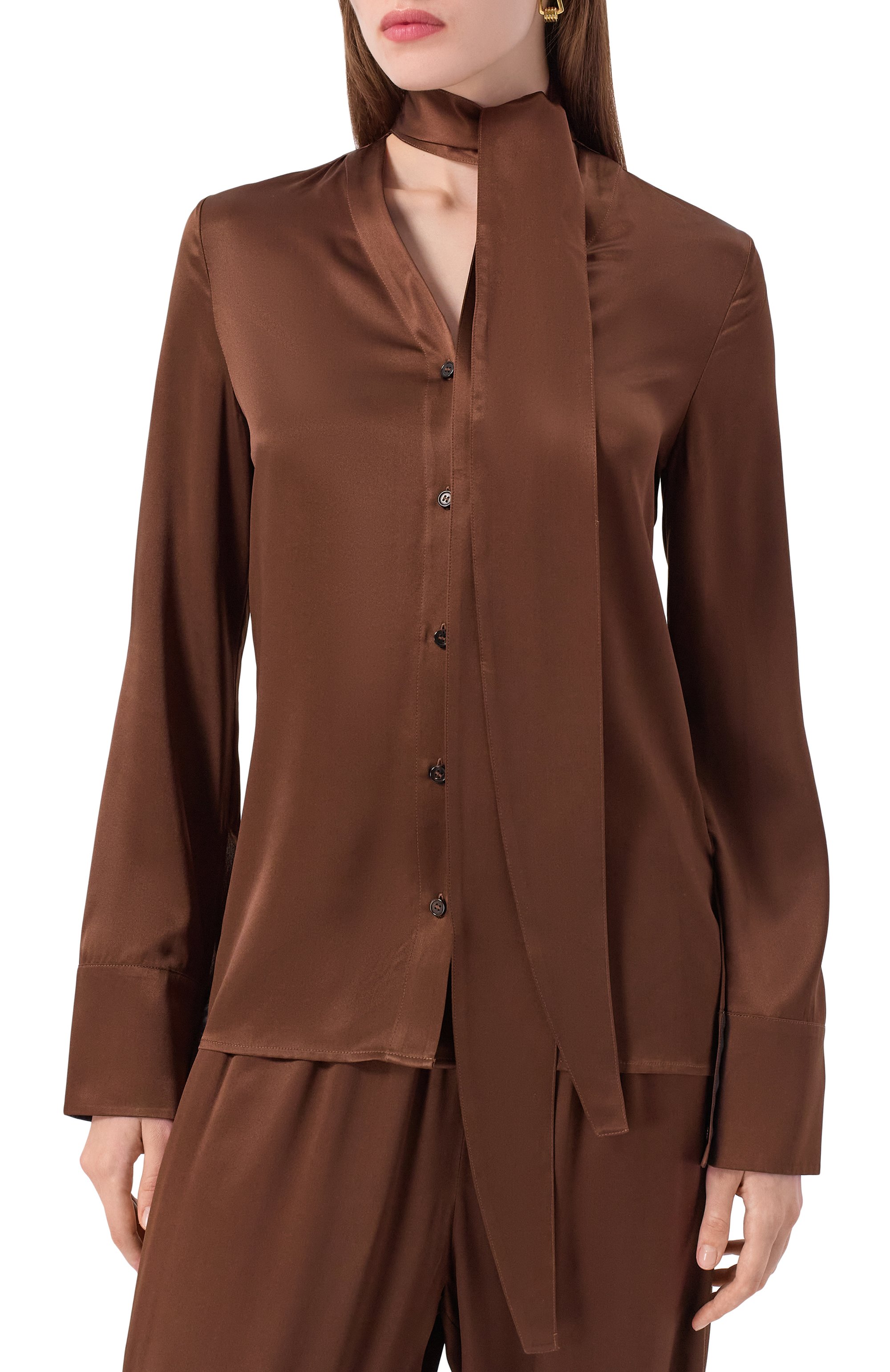 Атласная блузка CO, арт. 1284NLSC-F25, фото 3