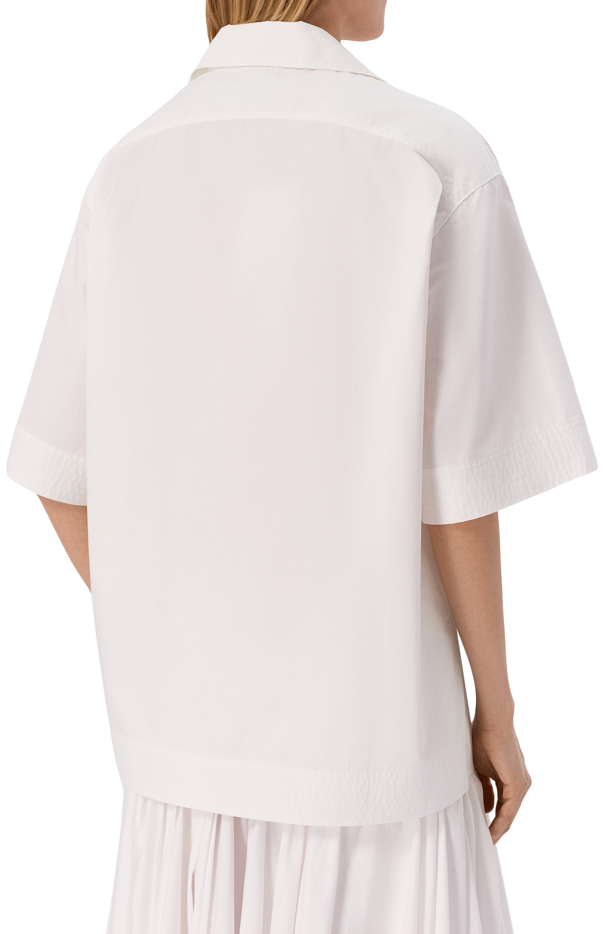 Хлопковая рубашка JACQUEMUS белого цвета по цене 65650 руб., арт. 26ESHW00567/AW00648, фото 4 Хлопковая рубашка JACQUEMUS, арт. 26ESHW00567/AW00648, фото 4