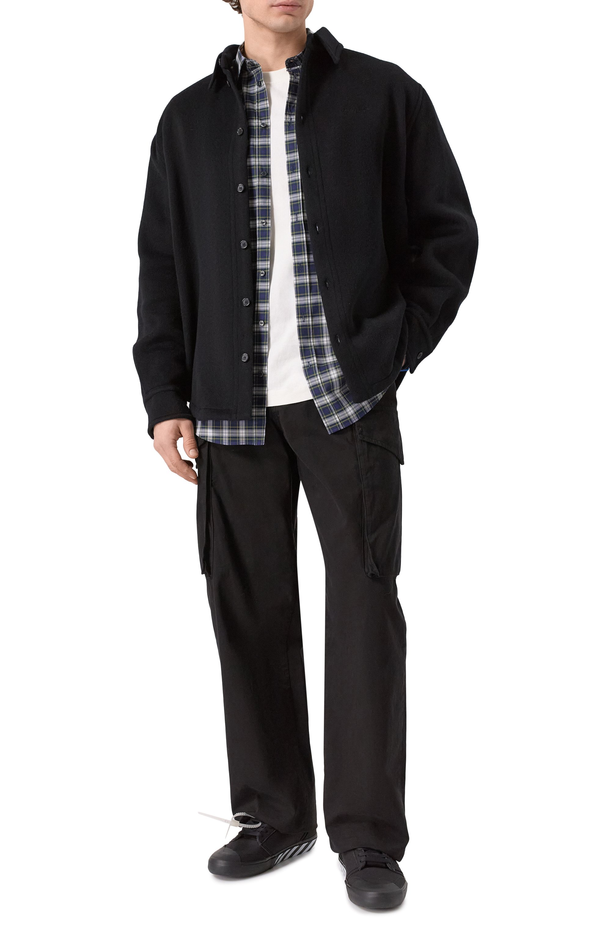 Кашемировая куртка-рубашка OFF-WHITE, арт. 0MES01CF25FAB001, фото 2