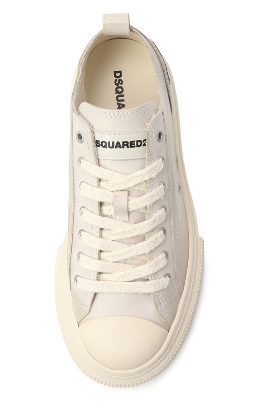 Кожаные кеды Dsquared2 SNW0465/11508296 Кремовый  SNW0465/11508296 Фото 6