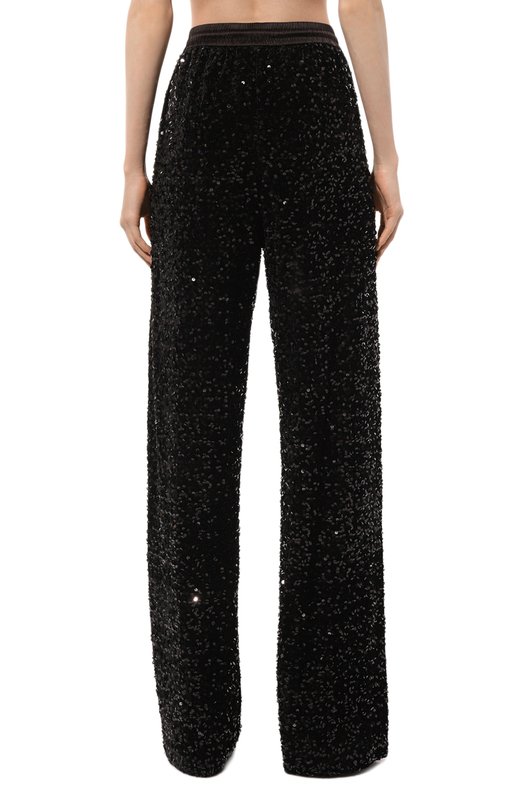 Брюки с отделкой пайетками Emporio Armani 6D2P6C/2JRUZ Чёрный  6D2P6C/2JRUZ Фото 4