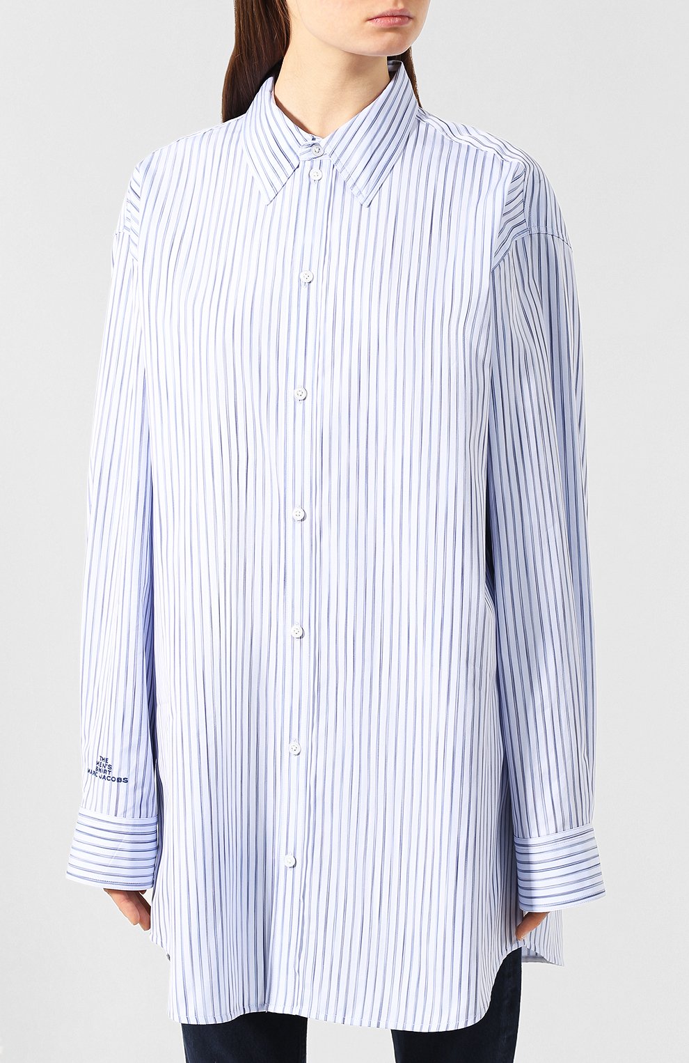 Хлопковая рубашка MARC JACOBS (THE) голубого цвета по цене 39650 руб., арт. M4008112, фото 3 Хлопковая рубашка MARC JACOBS (THE), арт. M4008112, фото 3