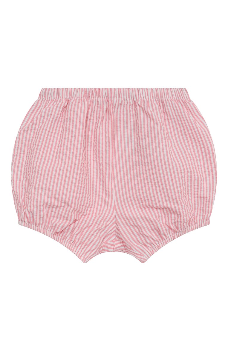 Детский комплект из футболки и шорт IL GUFO розового цвета, арт. P25DP533C1080/3M-9M | Фото 5 (Материал внешний: Хлопок; Нос: Не проставлено; Кросс-КТ НВ: Костюм; Ростовка одежда: 0 - 3 мес | 50 - 60 см, 3 мес | 62 см)