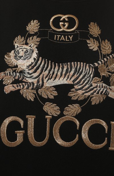 Хлопковый свитшот GUCCI черного цвета по цене 141120 руб., арт. 617964/XJD4I, фото 5 Хлопковый свитшот GUCCI, арт. 617964/XJD4I, фото 5