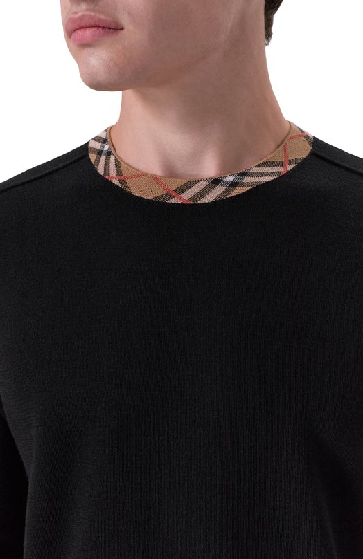 Шерстяной джемпер Burberry 8112148 Чёрный  8112148 Фото 5