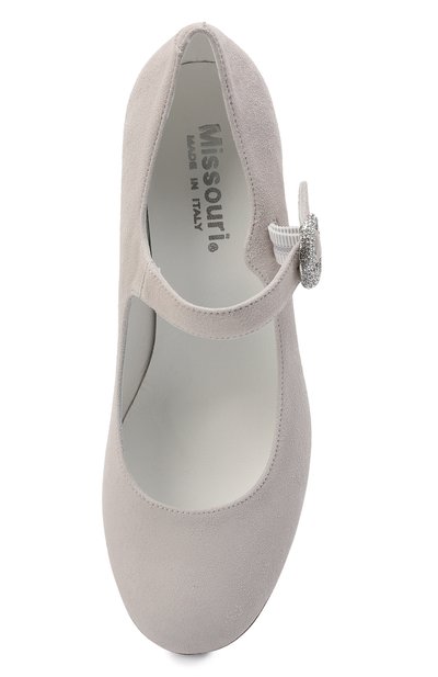 Кожаные туфли MISSOURI серого цвета по цене 21250 руб., арт. 78067/31-34, фото 4 Кожаные туфли MISSOURI, арт. 78067/31-34, фото 4