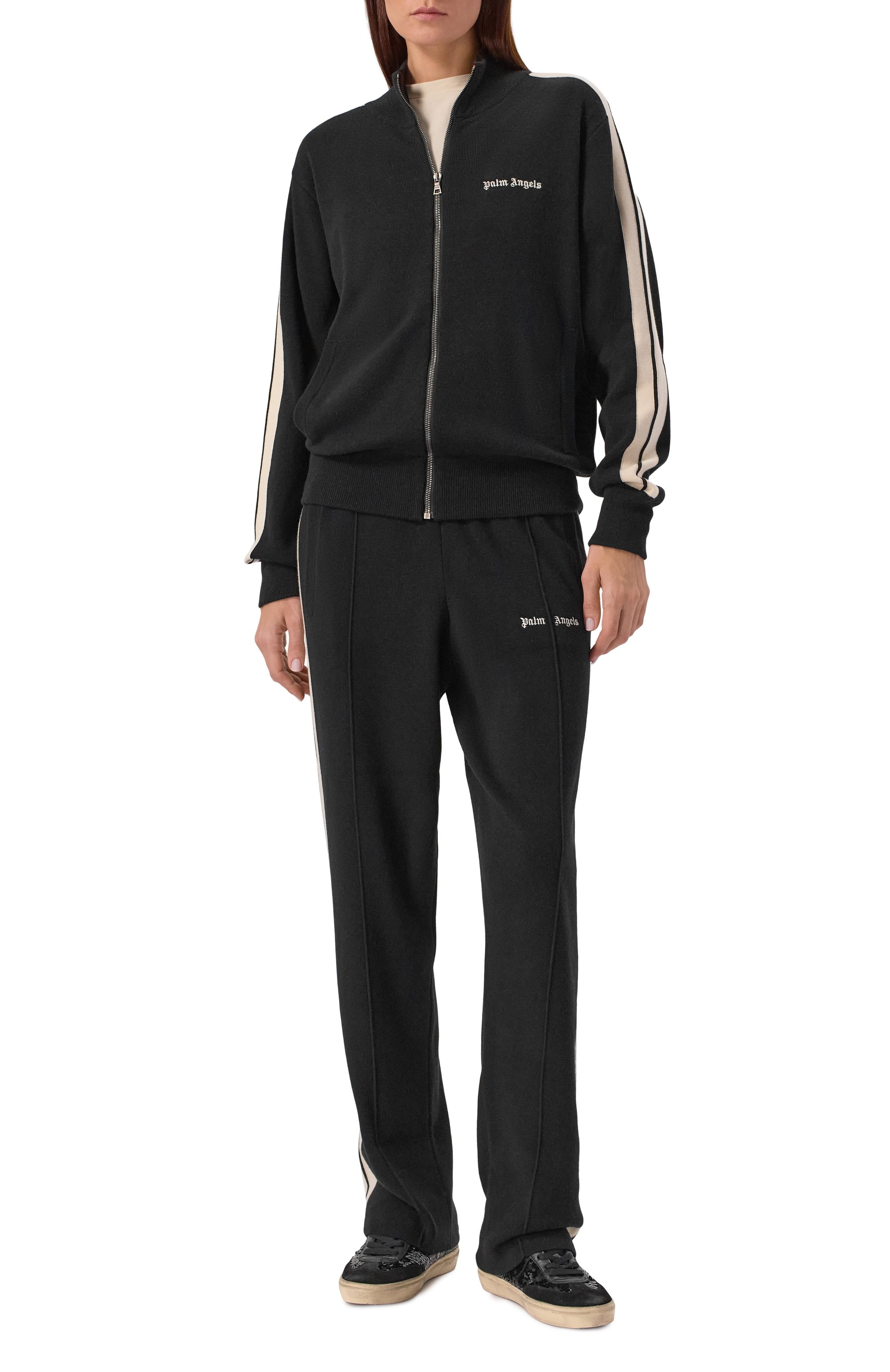 Кардиган из шерсти и вискозы PALM ANGELS, арт. PWHA062F25KNI001, фото 2