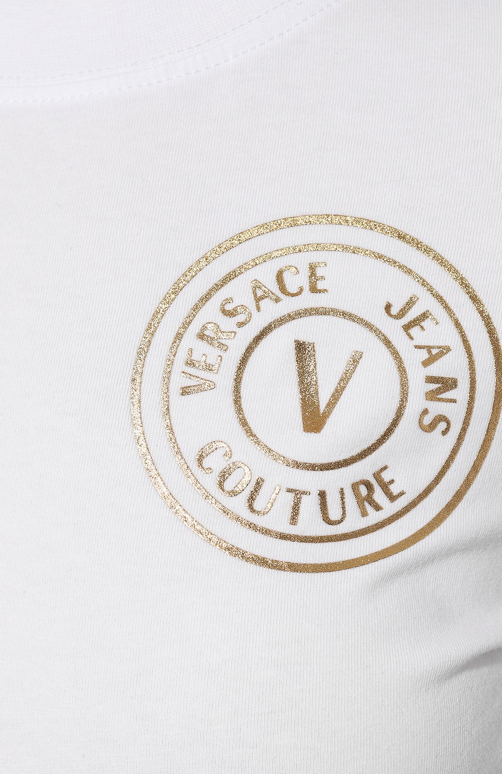 Хлопковая футболка VERSACE JEANS COUTURE, арт. 76HAHT02/CJ03T, фото 5