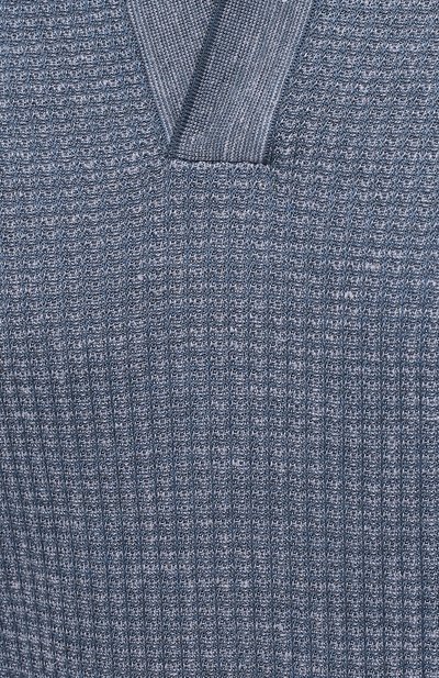 Поло из шелка и льна ZEGNA, арт. UWF96/C32, фото 5