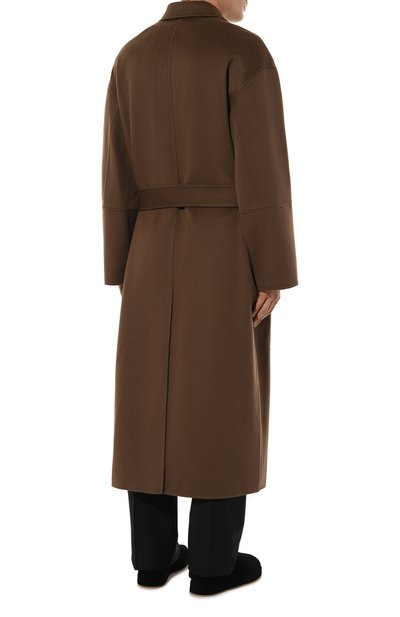 Пальто из шерсти и шелка NANUSHKA коричневого цвета по цене 141000 руб., арт. NM24FWJK02678, фото 4 Пальто из шерсти и шелка NANUSHKA, арт. NM24FWJK02678, фото 4