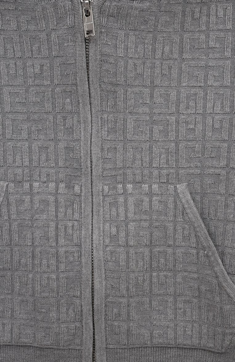 Детский толстовка из вискозы GIVENCHY серого цвета, арт. H15345/6A-12A | Фото 3 (Материал внешний: Вискоза; Рукава: Длинные; Девочки Кросс-КТ: Толстовка-одежда; Ростовка одежда: 8 лет | 128 см, 6 лет | 116 см, 10 - 11 лет | 140 - 146см, 12 лет | 152 см)