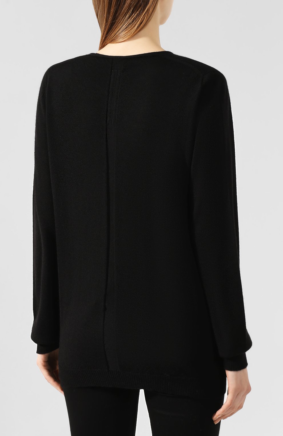 Кашемировый пуловер RICK OWENS черного цвета по цене 44400 руб., арт. RP20S1623/WS, фото 4 Кашемировый пуловер RICK OWENS, арт. RP20S1623/WS, фото 4