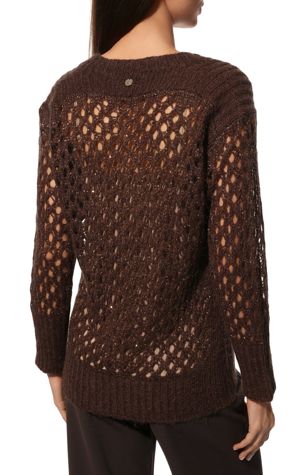 Свитер BLUGIRL коричневого цвета по цене 41250 руб., арт. RF2199/MA69L, фото 4 Свитер BLUGIRL, арт. RF2199/MA69L, фото 4