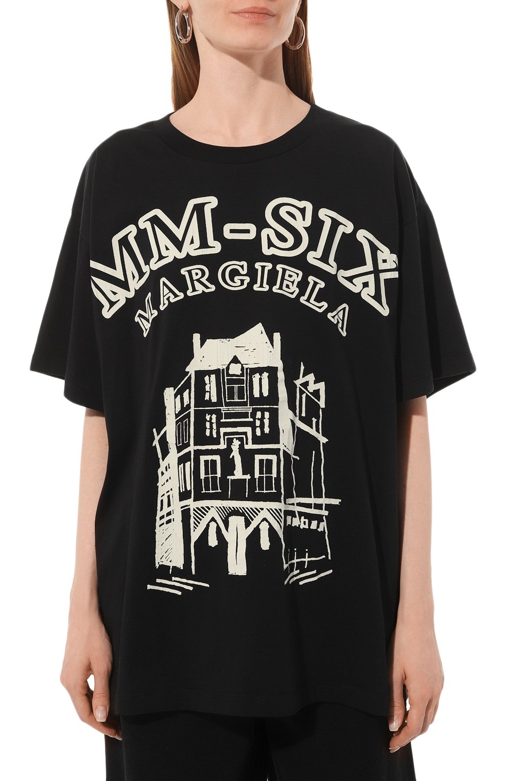 Хлопковая футболка MM6, арт. S52GC0276/S24312, фото 3