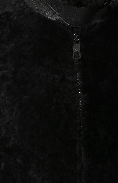 Меховой бомбер на молнии с отложным воротником NEIL BARRETT, арт. BPE551C/H708C, фото 5