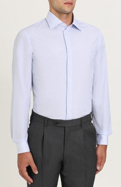 Хлопковая сорочка с воротником кент GIORGIO ARMANI, арт. ZSCMRT/ZS75C, фото 4