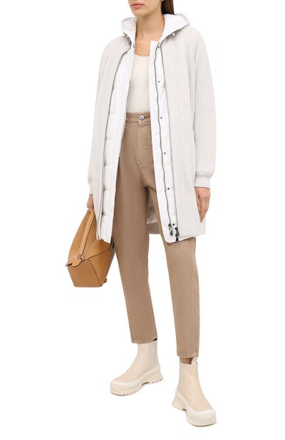 Комплект из кардигана и жилета BRUNELLO CUCINELLI белого цвета по цене 679500 руб., арт. M12509616, фото 3 Комплект из кардигана и жилета BRUNELLO CUCINELLI, арт. M12509616, фото 3