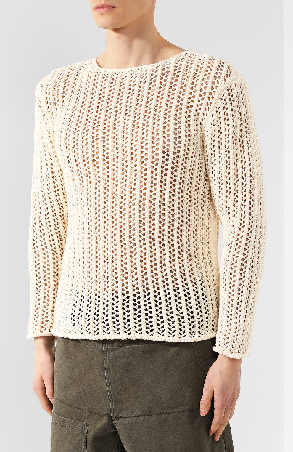 Джемпер из смеси хлопка и ль на JACQUEMUS, арт. 195KN22/53120, фото 3